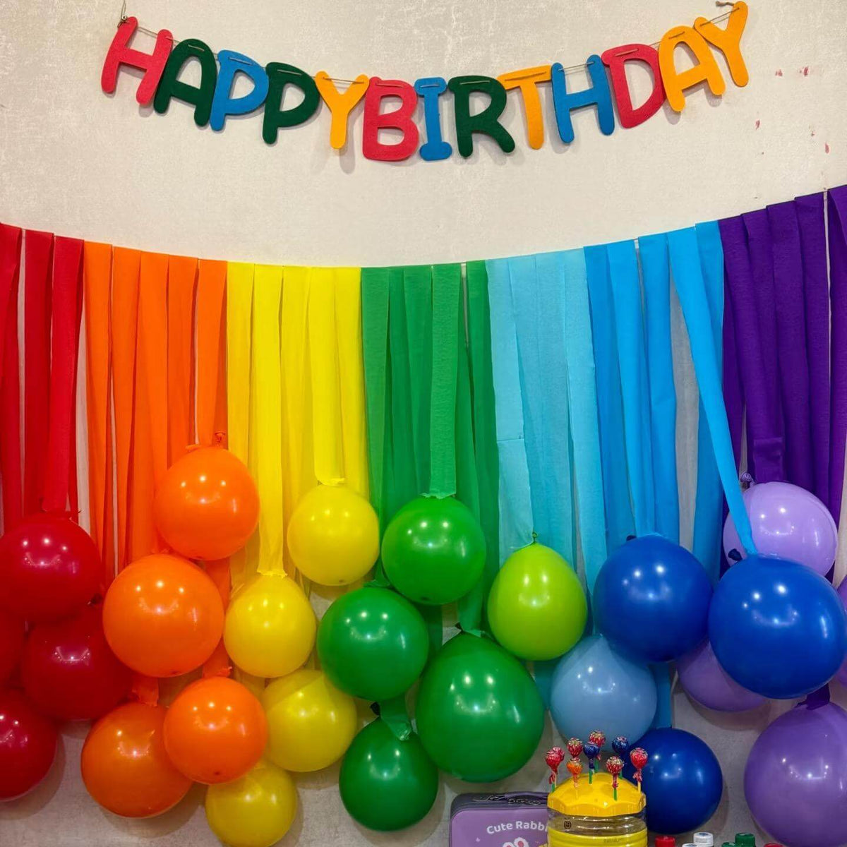 colorful crepe paper