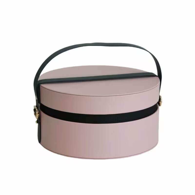 Pink round floral boxes