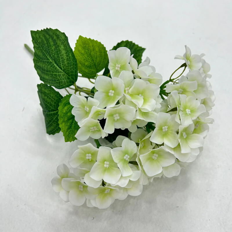 faux hydrangeas
