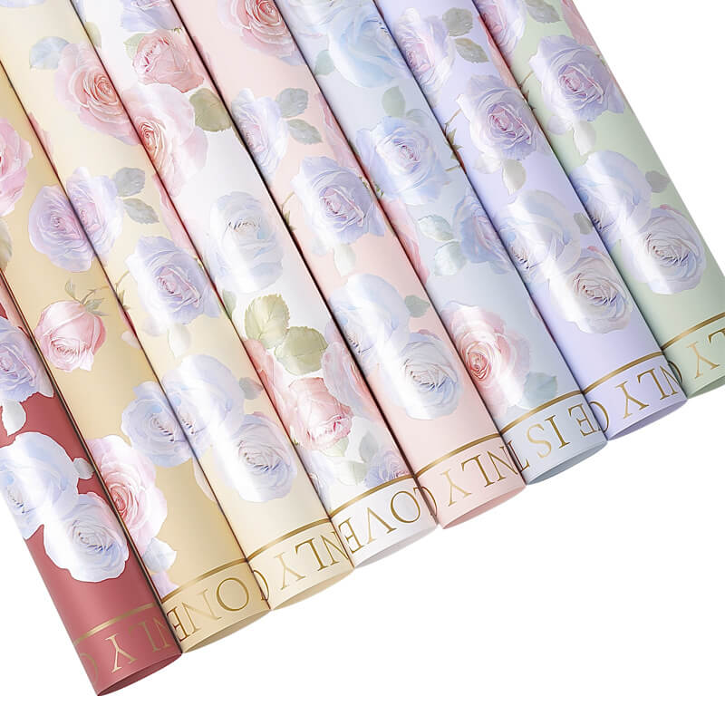 pink floral wrapping paper