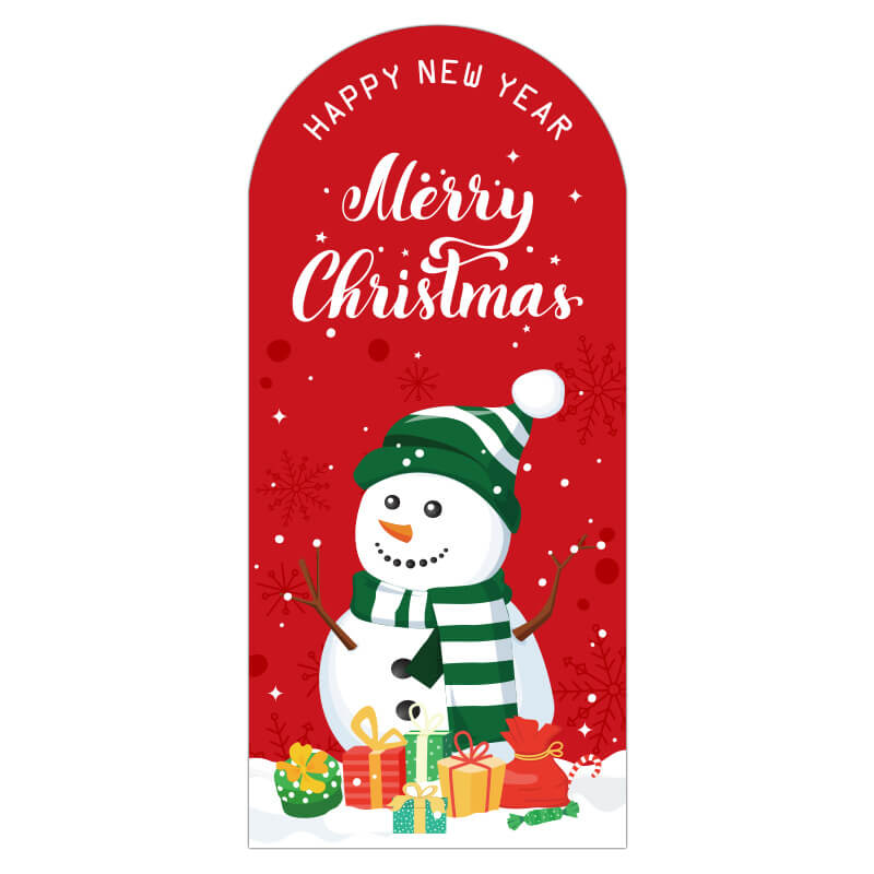 Arch top holiday box label
