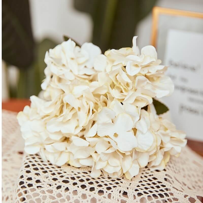 fake hydrangea flowers