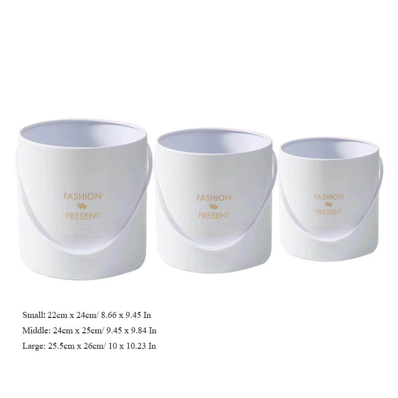 White gift box round