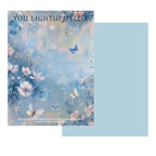 blue floral wrapping paper