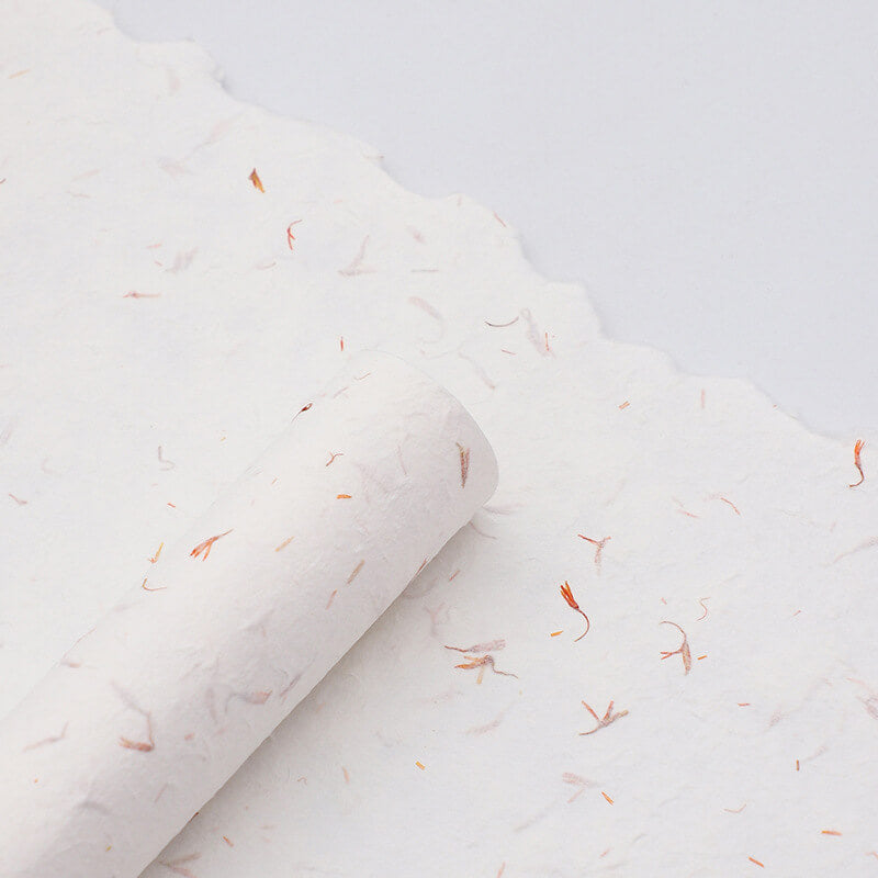 Hand-torn Petal Flower Wrapping Paper, 19.6 × 27.6 Inch, 4 Sheets