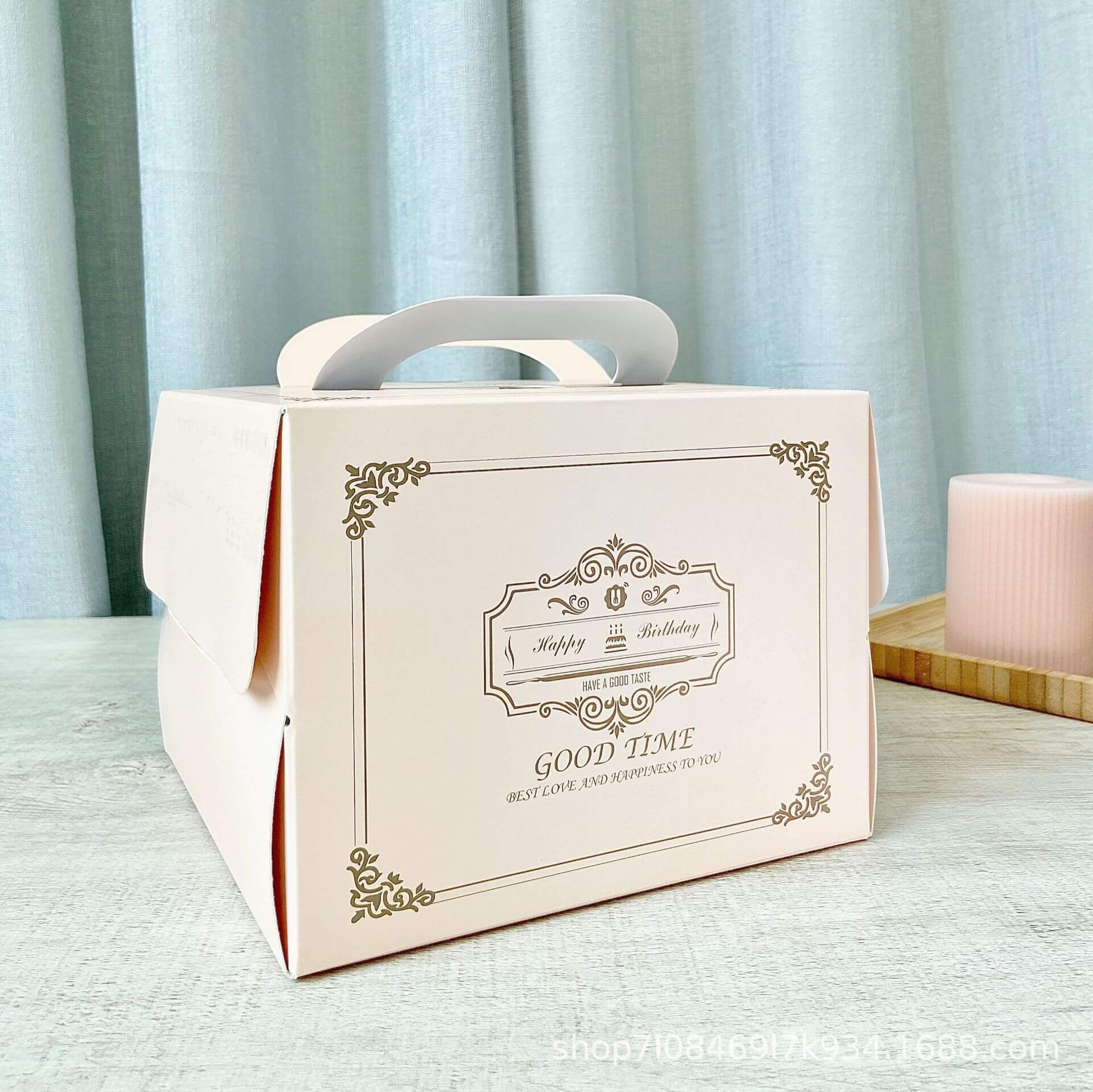 flowers and cake box