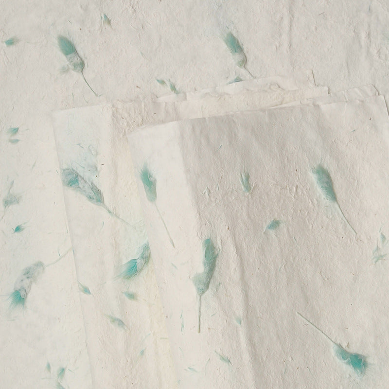 Rabbittail Flower Wrap Paper, 15 × 22 Inch, 5 Sheets