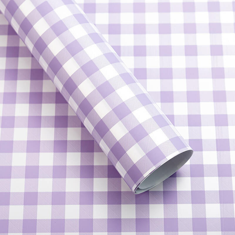 Plaid Flower Wrapping Paper, 22.8 × 22.8 Inch, 20 Sheets