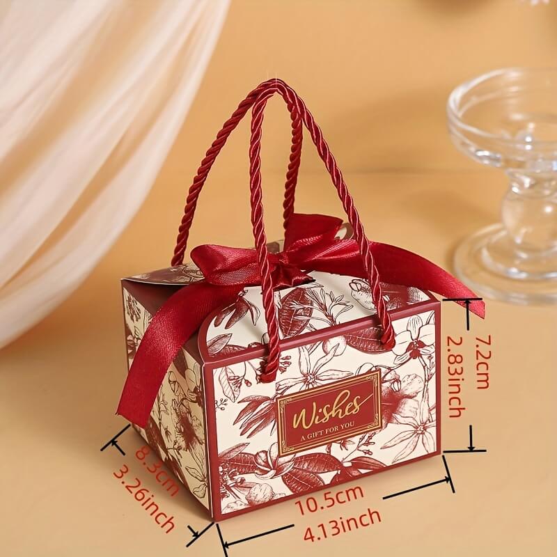 Floral Wedding Gift Boxes with Ribbons