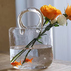 glass handbag vase