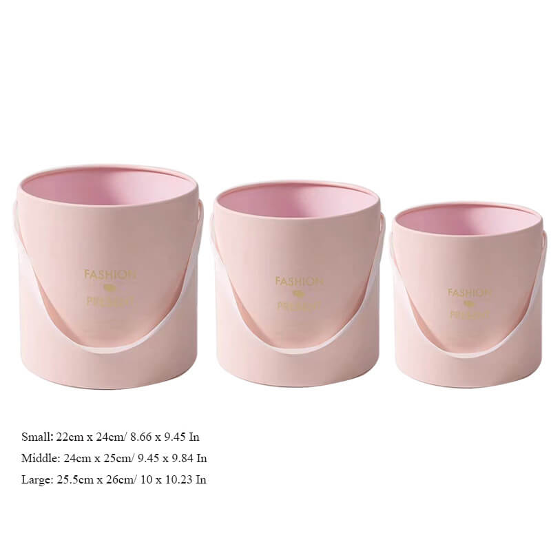 pink round gift box