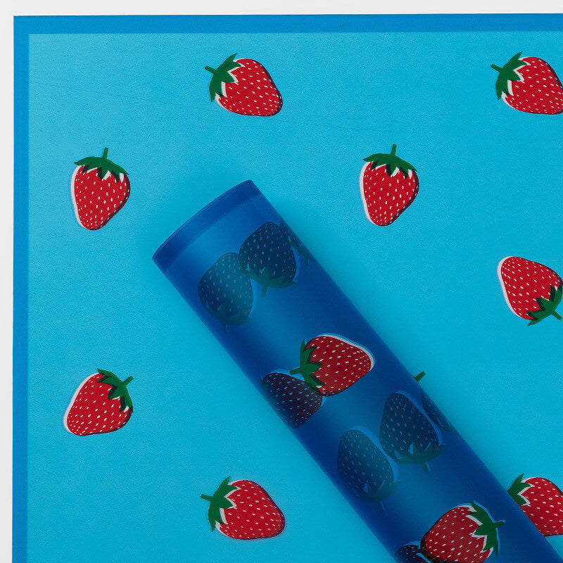 Strawberry Wrapping Paper, 22.5 × 22.5 Inch, 20 Sheets