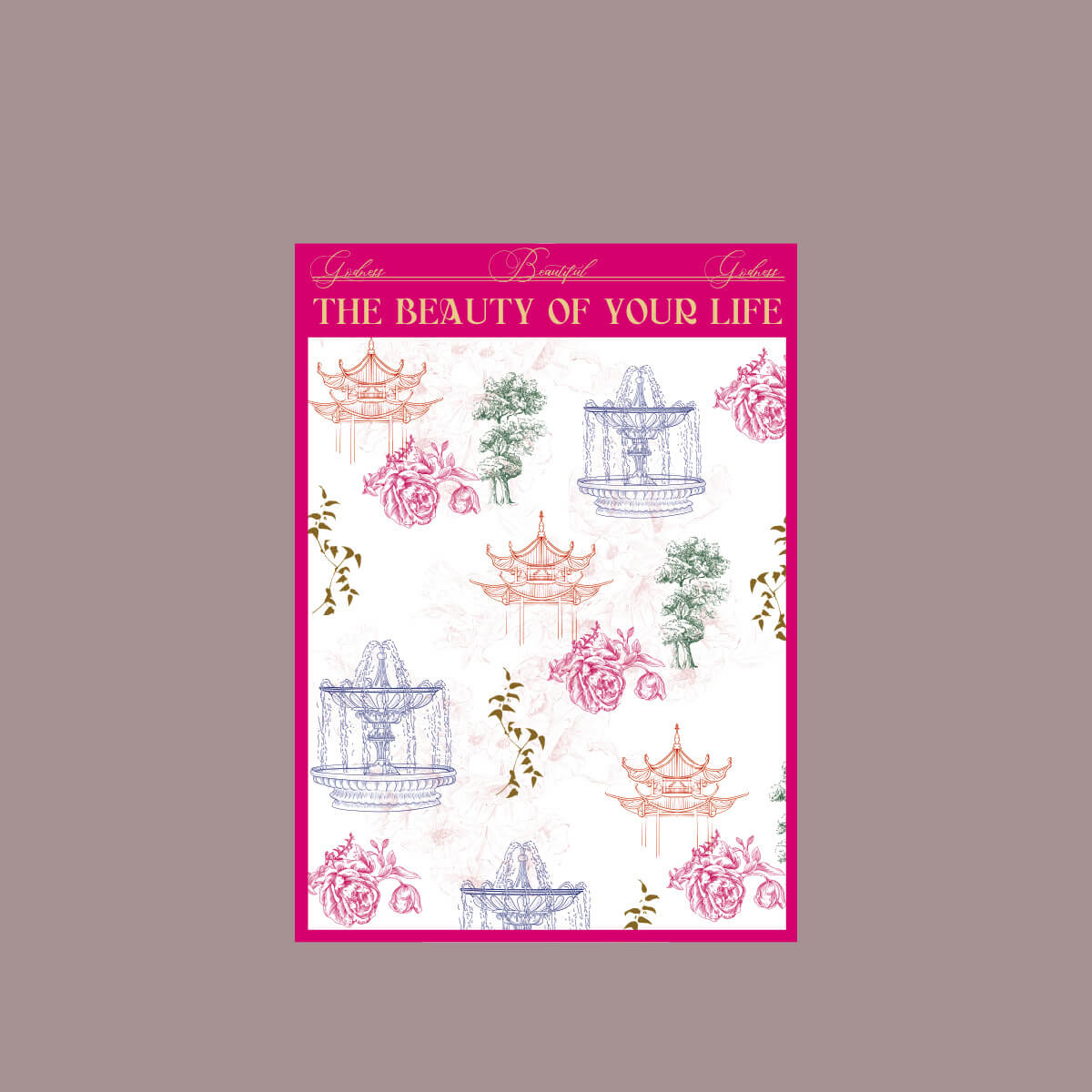 Tulip Bouquet Gift Paper, 14 × 19.7 Inch, 10 Sheets