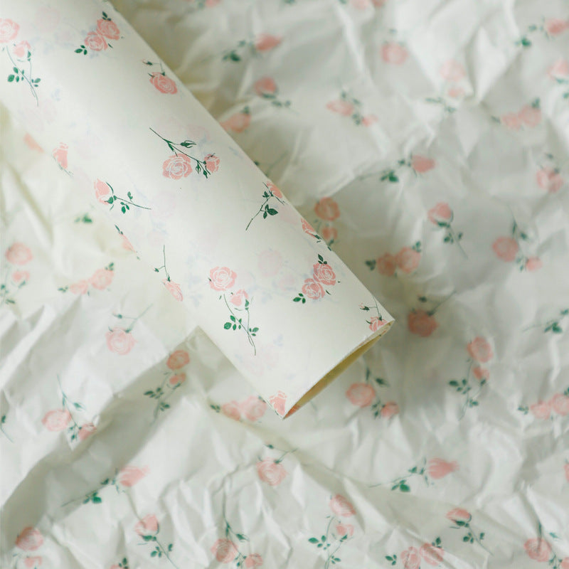 Rose Bouquet Hand Crumpled Paper, 19.7 × 27.6 Inch, 20 Sheets