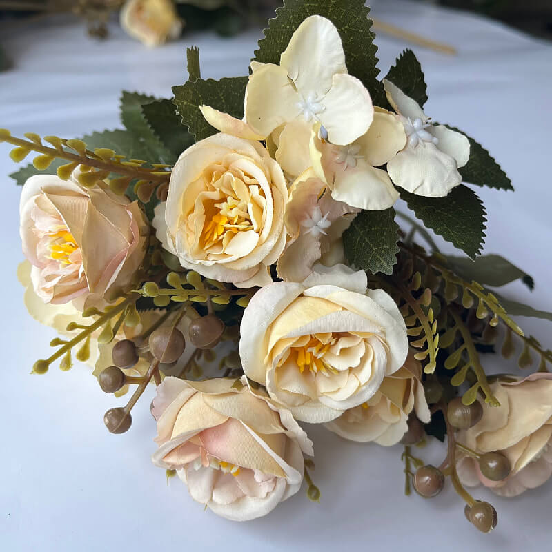 silk flowers with vase