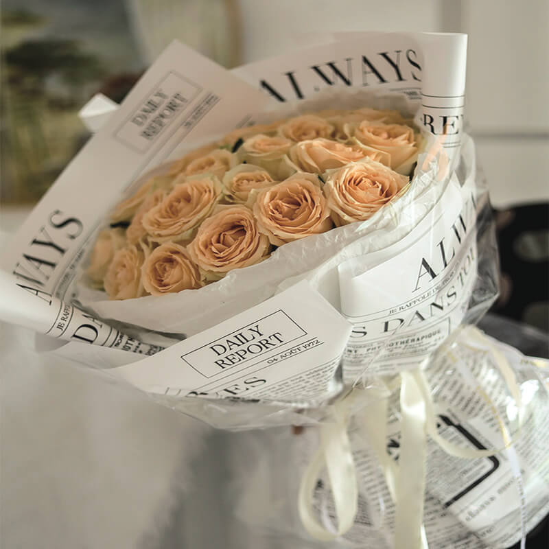 how to wrap flowers in newspaper