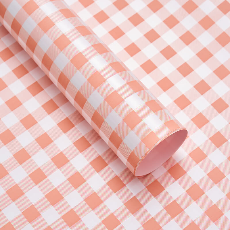 Plaid Flower Wrapping Paper, 22.8 × 22.8 Inch, 20 Sheets