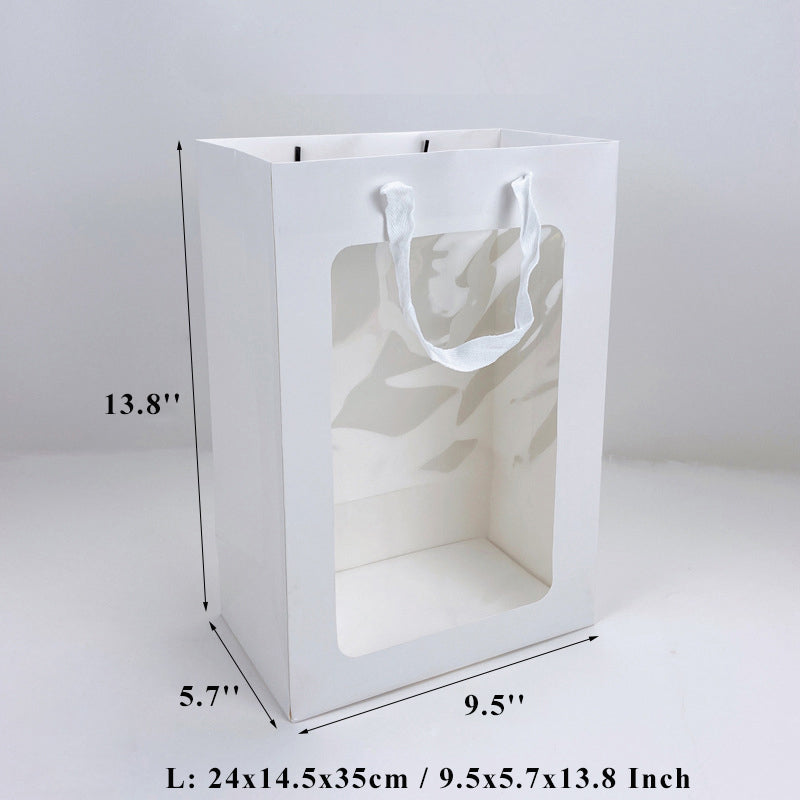 Lot de 10 sachets en papier pour compositions florales en forme de cœur