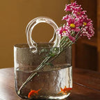 glass handbag vase