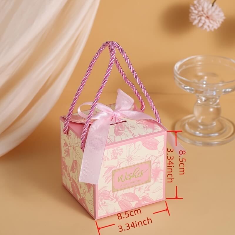 Floral Wedding Gift Boxes with Ribbons
