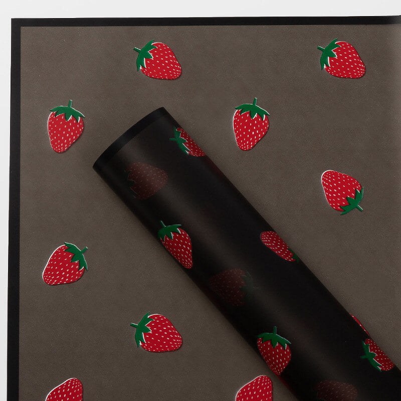 Strawberry Wrapping Paper, 22.5 × 22.5 Inch, 20 Sheets