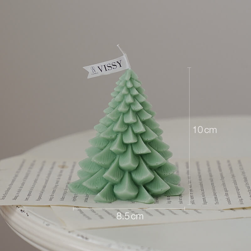 Vela perfumada con forma de árbol de Navidad
