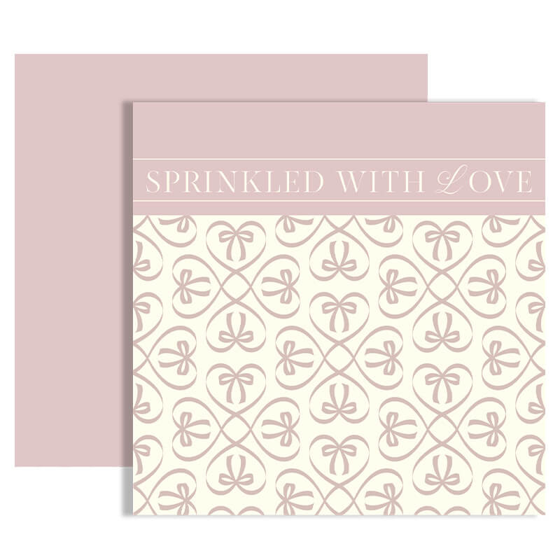 Bow Heart Floral Wrapping Paper, 23x23 Inch, 20 Sheets