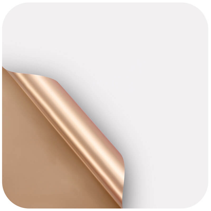 Gold Flower Bouquet Wrapping Paper, 24x24 Inch, 20 Sheets