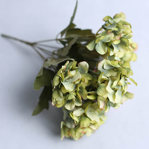synthetic hydrangea flowers