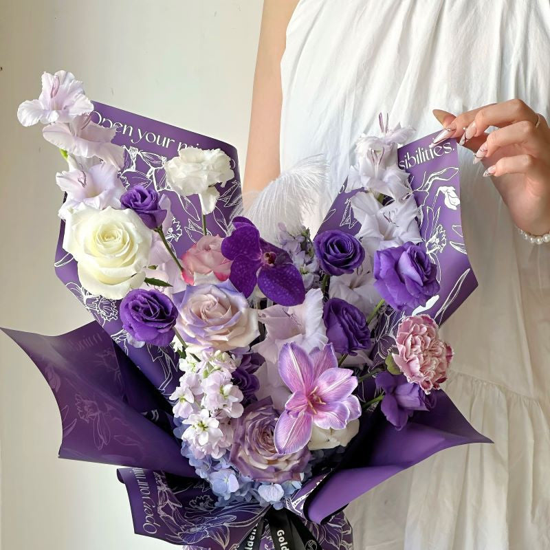 luxury flower wrapping paper