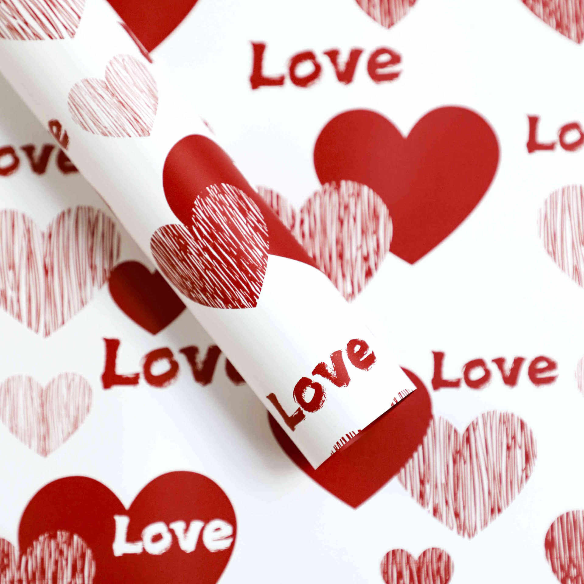 Love Printed Bouquet Wrapping Paper, 22.8 × 22.8 Inch, 20 Sheets