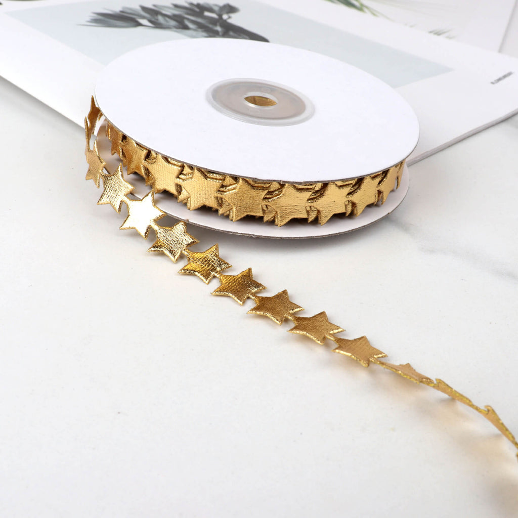 Fabric Rose Leaf Trim Ribbon