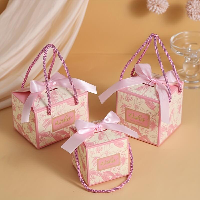 Floral Wedding Gift Boxes with Ribbons