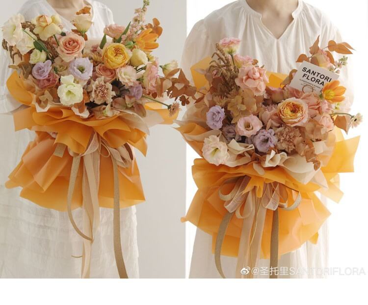 floral paper wrap