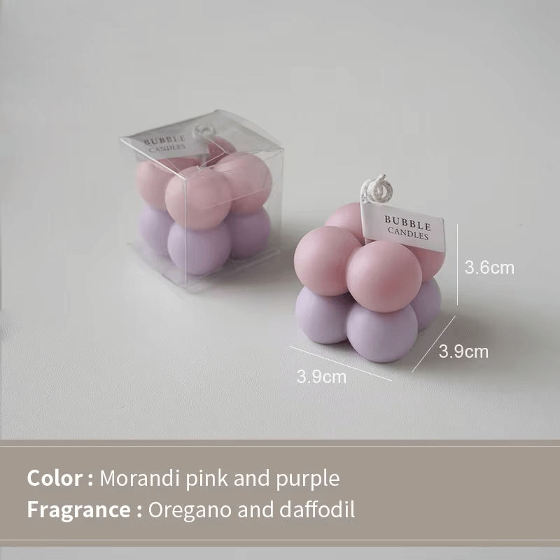 Velas aromáticas con aroma a cubo