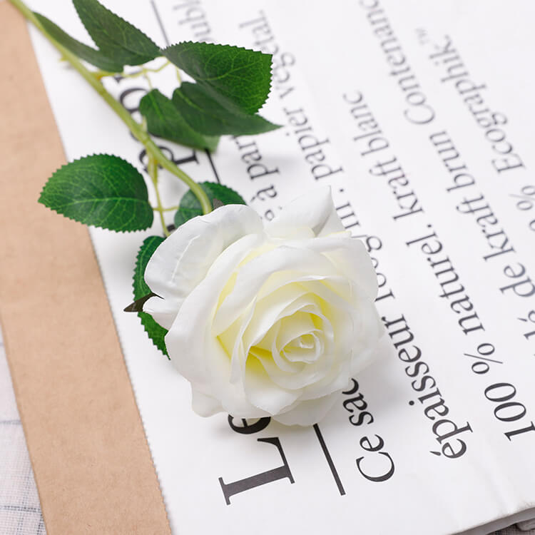 fake white roses