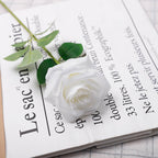 fake white roses