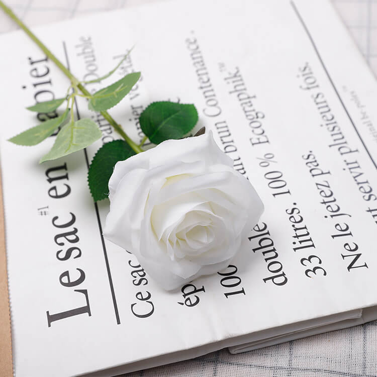 fake white roses