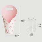 Lot de 10 sachets en papier pour compositions florales en forme de cœur