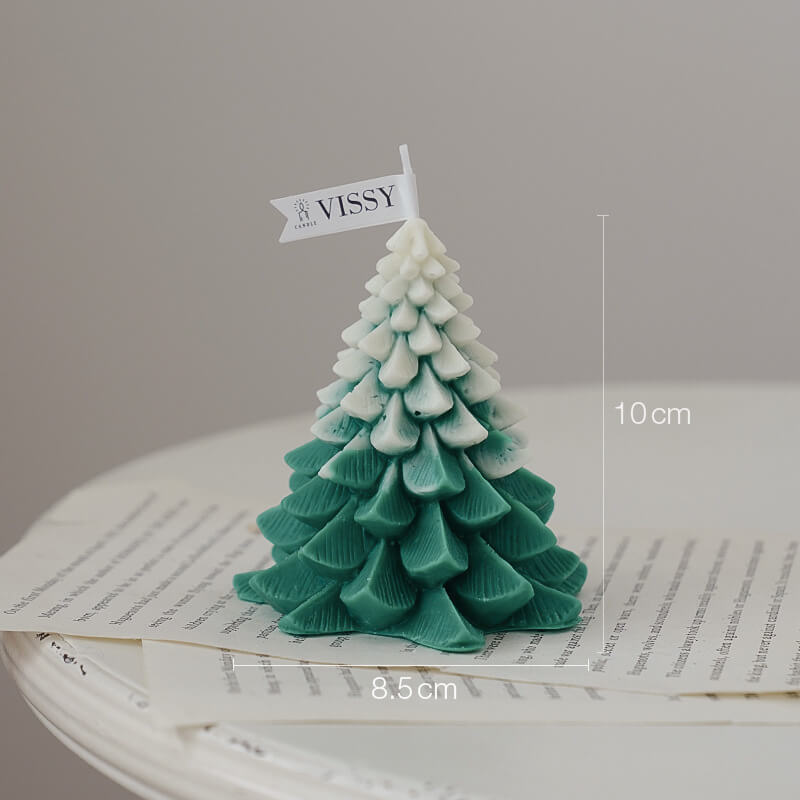 Vela perfumada con forma de árbol de Navidad