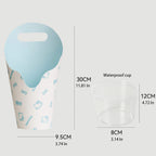Lot de 10 sachets en papier pour compositions florales en forme de cœur