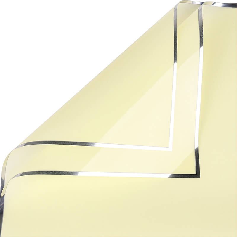 Silver-edge Cellophane Wrap Paper, 23x23 Inch