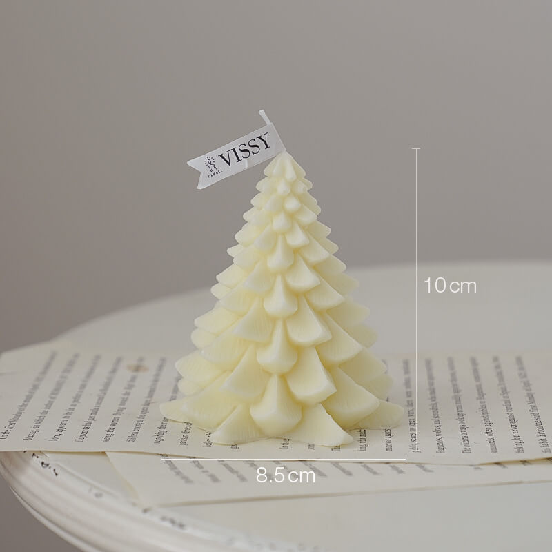Vela perfumada con forma de árbol de Navidad