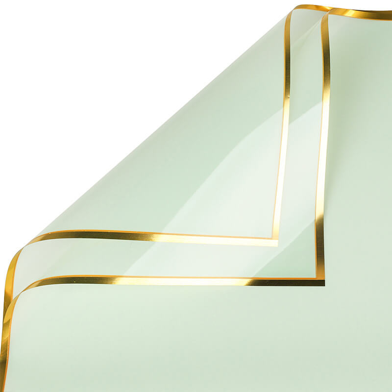 Silver-edge Cellophane Wrap Paper, 23x23 Inch