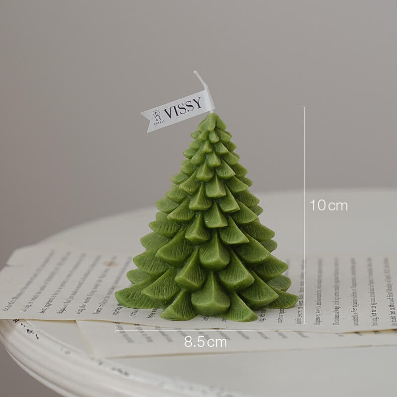 Vela perfumada con forma de árbol de Navidad