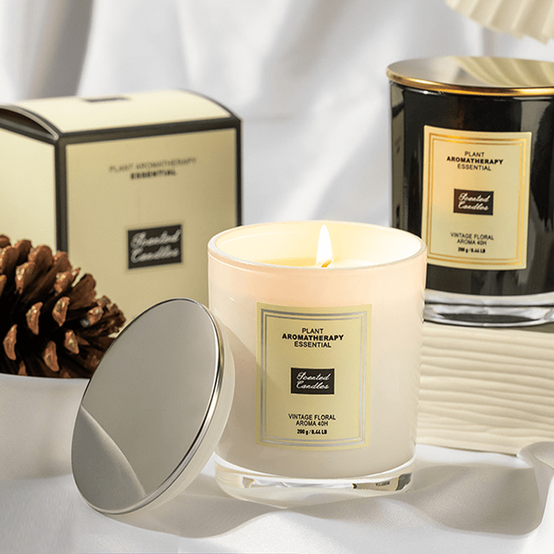 Velas de aromaterapia, decoración de lujo para el hogar
