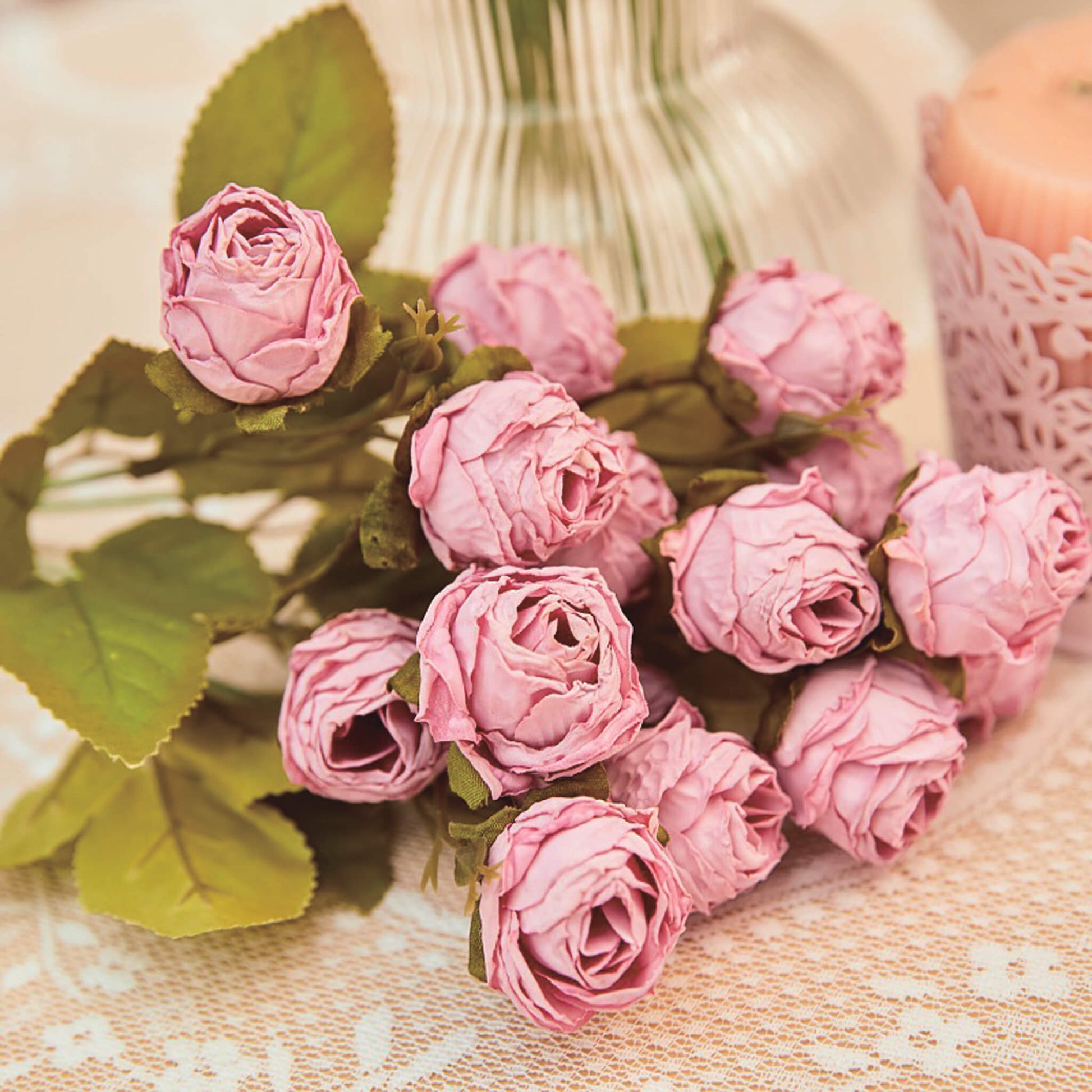 fake roses pink