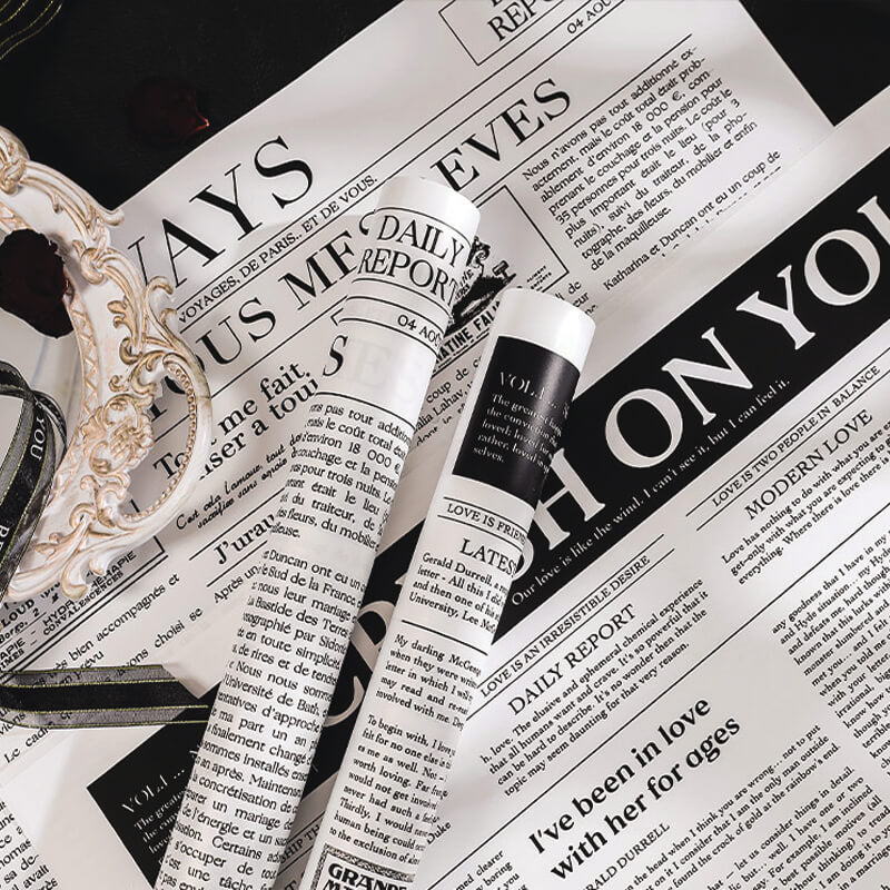 newspaper flower wrap