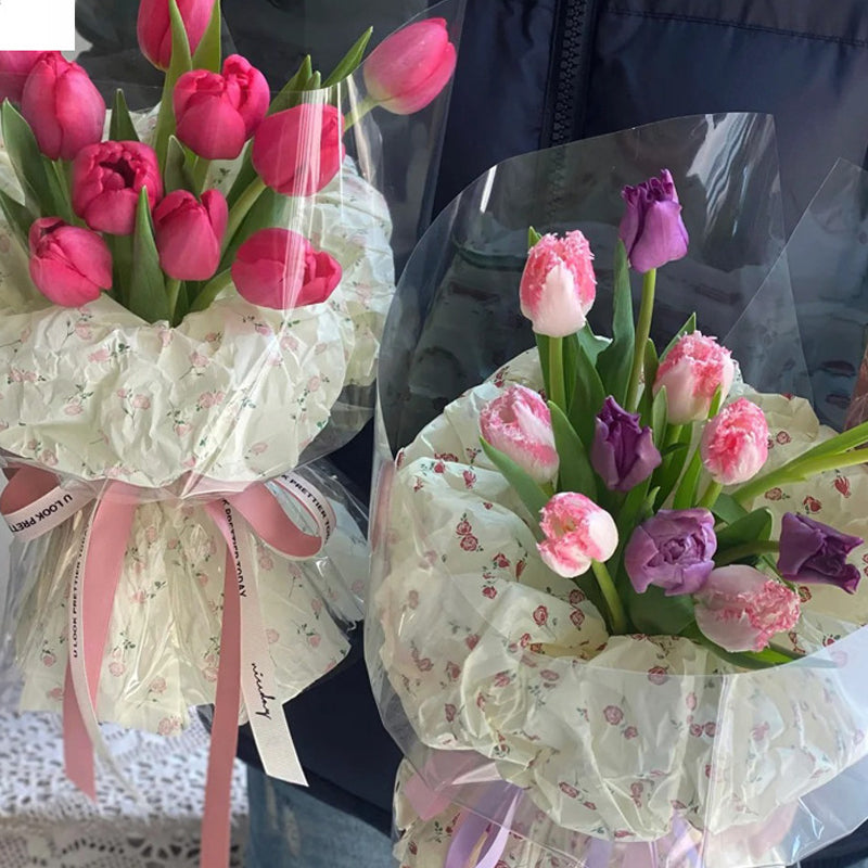 wrapping paper with flowers