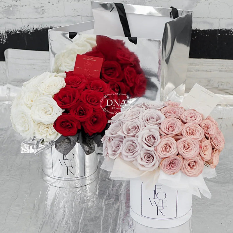 round box flowers